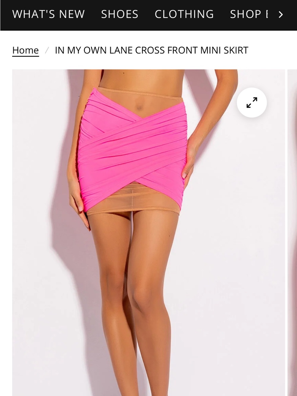 Akira🩷nwt Cross Front Mini Skirt - Pink small